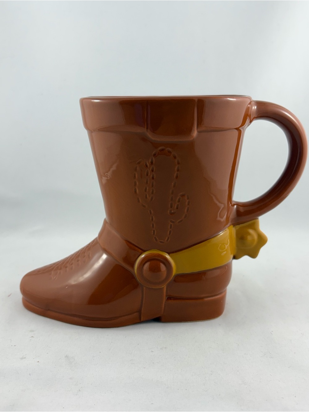 Disney Pixar Toy Story Woody Cowboy Boot Sculpted Ceramic Mug Andy Sole